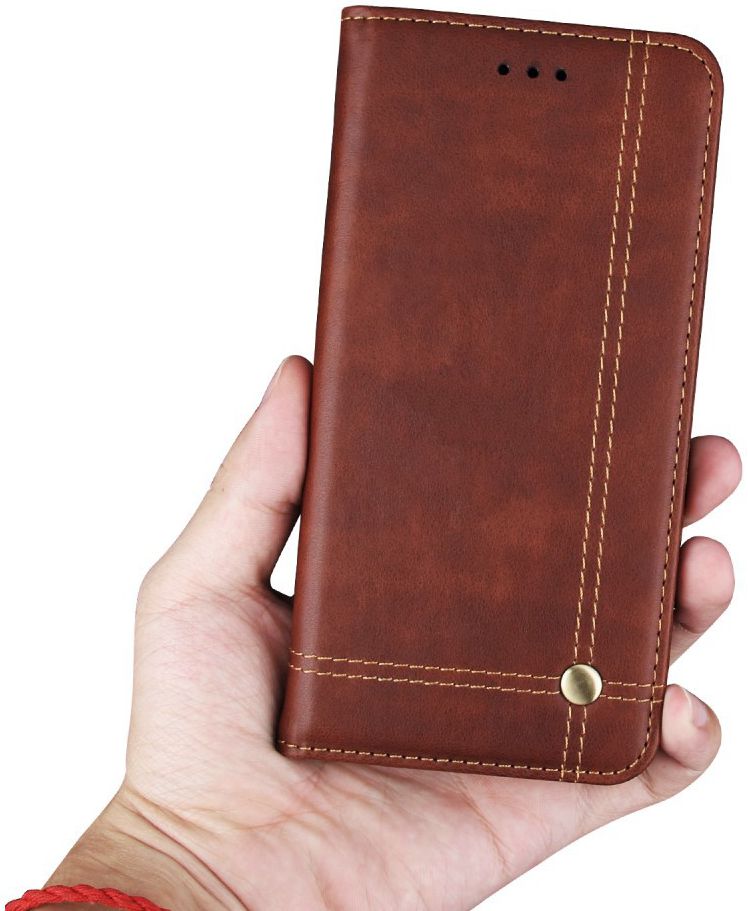 Xiaomi Redmi 6 Retro Style Wallet Flip Case Bruin afbeelding 5