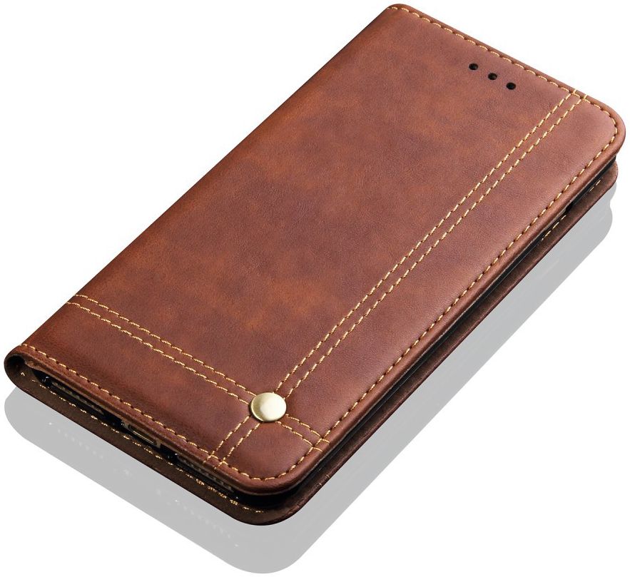 Xiaomi Redmi 6 Retro Style Wallet Flip Case Bruin afbeelding 7