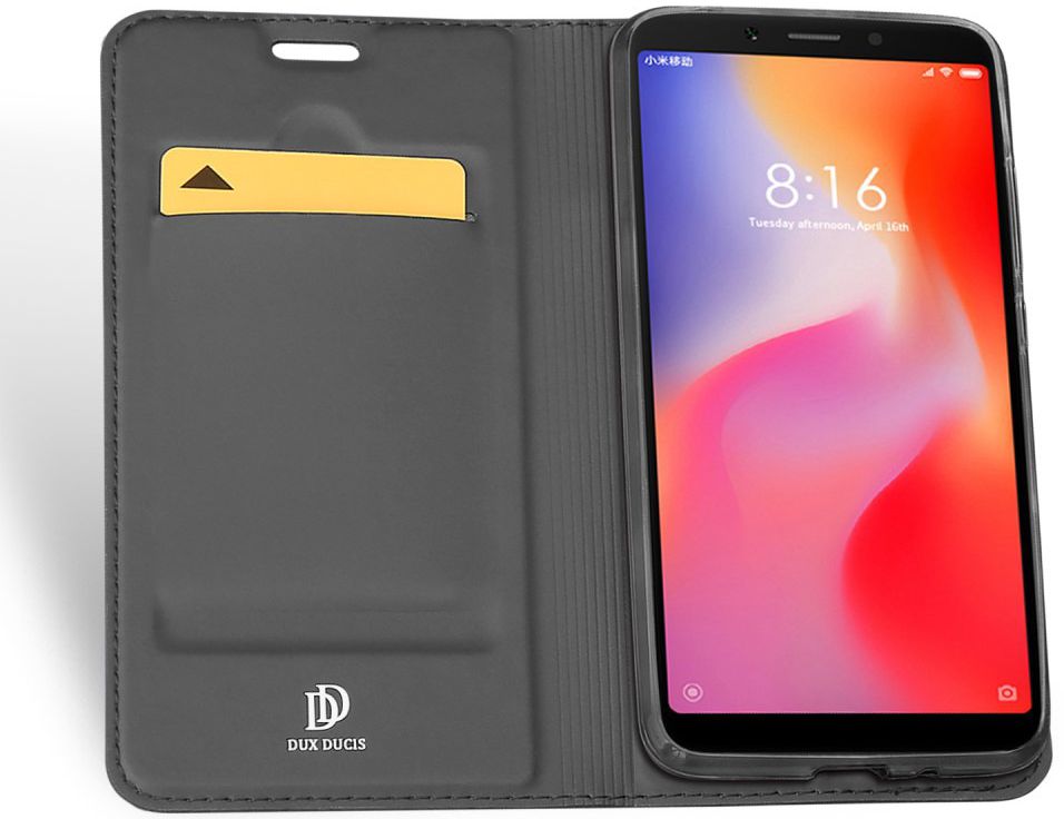 Dux Ducis Skin Pro Series Flip Hoesje Xiaomi Redmi 6 Grijs afbeelding 2