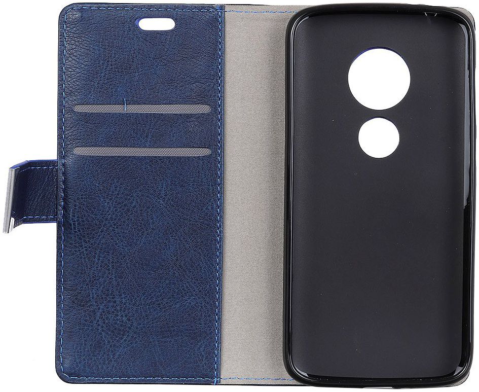 Motorola Moto E5 Play Portemonnee Hoesje Blauw afbeelding 2