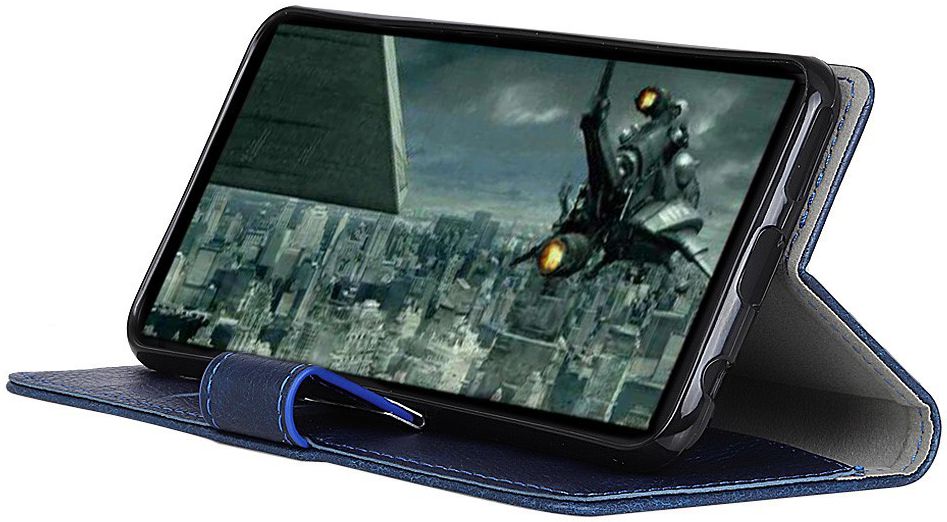Motorola Moto E5 Play Portemonnee Hoesje Blauw afbeelding 3