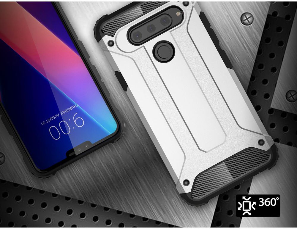 LG V40 Hybride Hoesje Zwart afbeelding 11