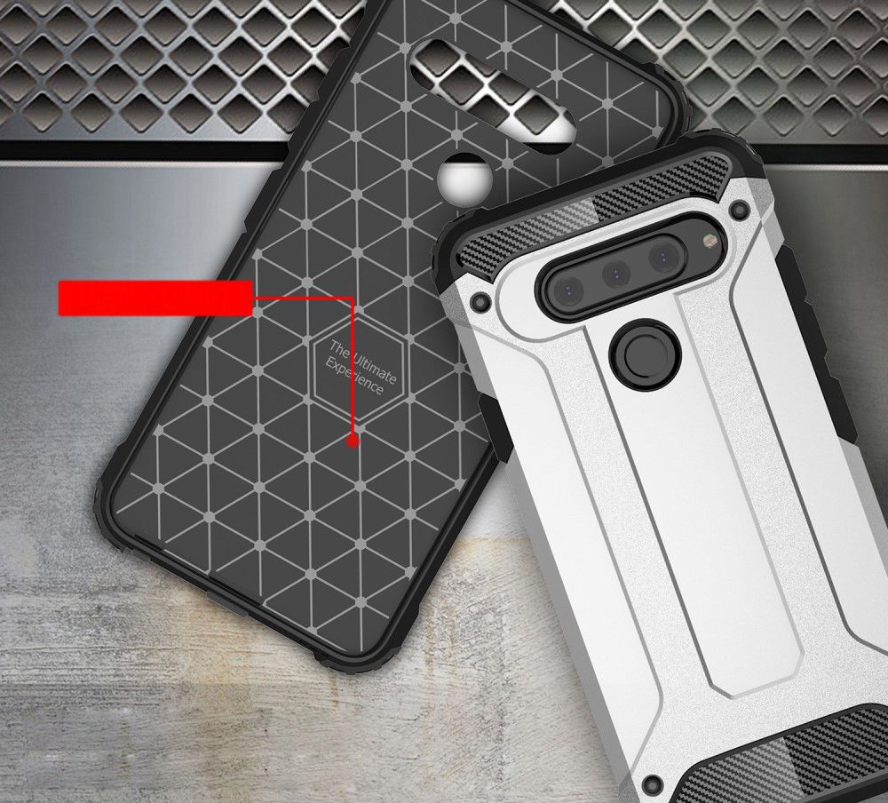LG V40 Hybride Hoesje Zwart afbeelding 6