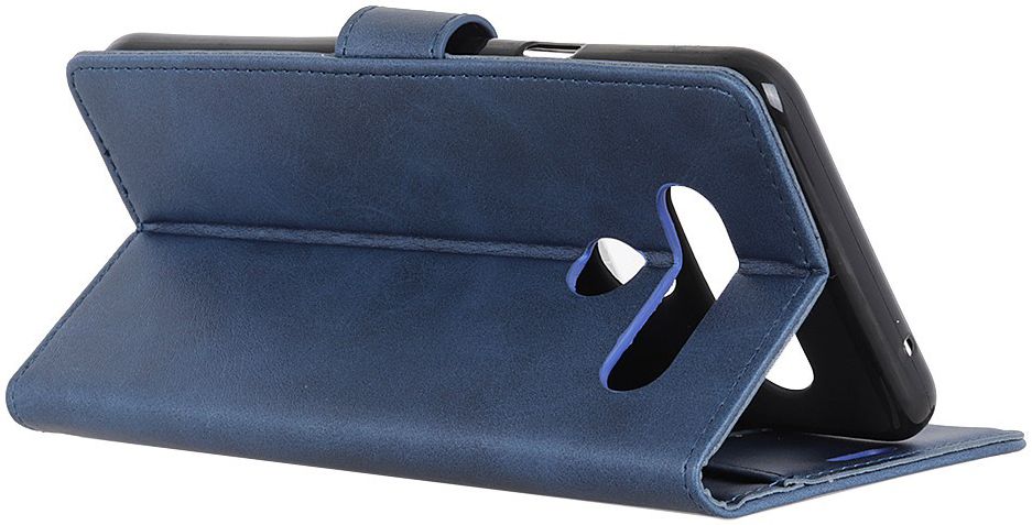 LG V40 Stijlvol Portemonnee Hoesje Blauw afbeelding 8