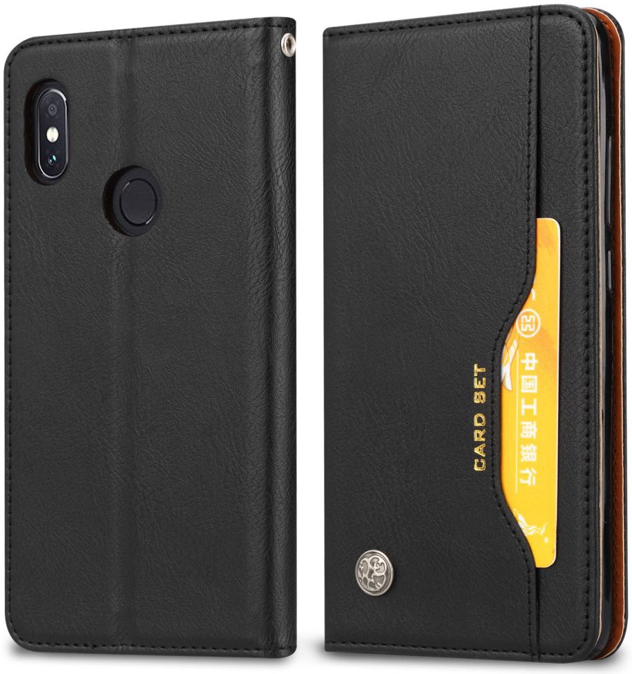 Xiaomi Mi Max 3 Luxe Portemonnee Hoesje Zwart afbeelding 1
