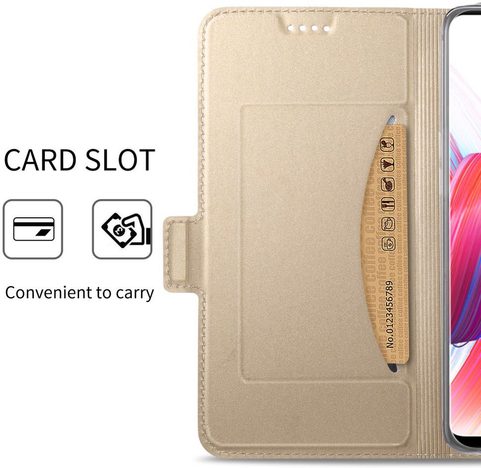 Huawei Mate 20 Pro Hoesje met Kaarthouder Goud afbeelding 2