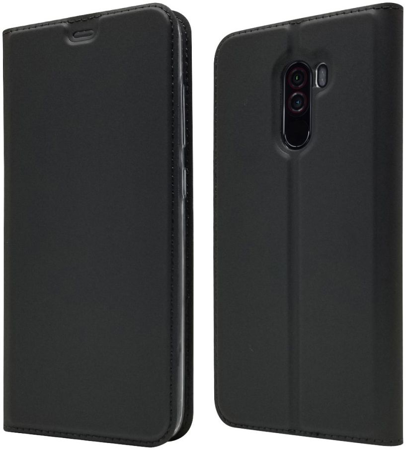Xiaomi PocoPhone F1 Luxe Hoesje met Kaarthouder Zwart afbeelding 4
