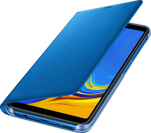Samsung Galaxy A7 2018 Portemonnee Hoesje Blauw afbeelding 2