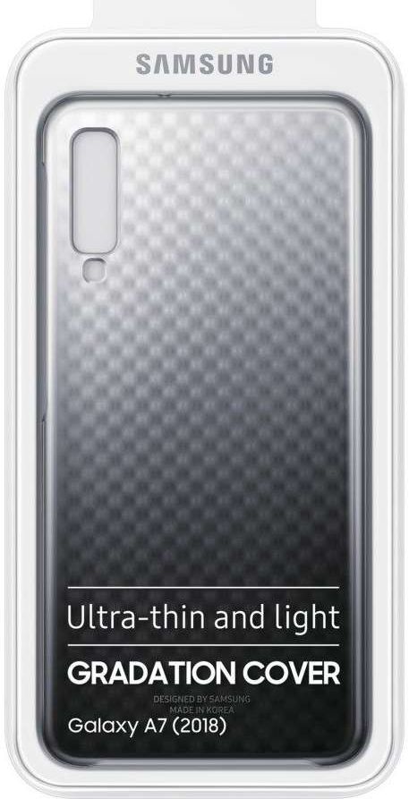 Samsung Galaxy A7 2018 Gradation Clear Cover Zwart afbeelding 2