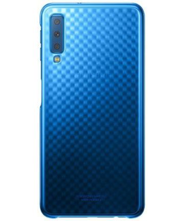 Samsung Galaxy A7 2018 Gradation Clear Cover Blauw Hoesjes