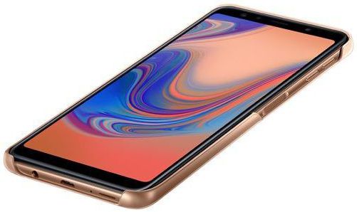 Samsung Galaxy A7 2018 Gradation Clear Cover Goud afbeelding 2