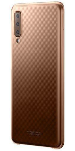 Samsung Galaxy A7 2018 Gradation Clear Cover Goud afbeelding 3