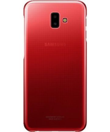 Samsung Galaxy J6 Plus Gradation Clear Cover Rood Hoesjes