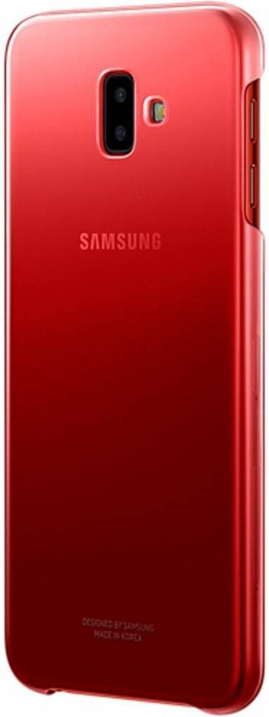 Samsung Galaxy J6 Plus Gradation Clear Cover Rood afbeelding 2