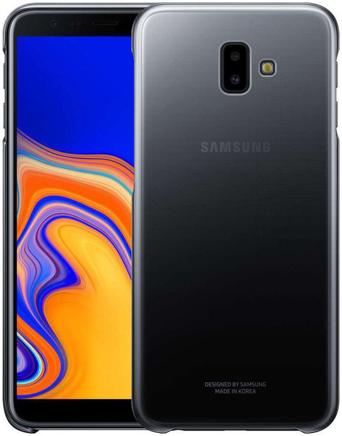 Samsung Galaxy J6 Plus Gradation Clear Cover Zwart afbeelding 2