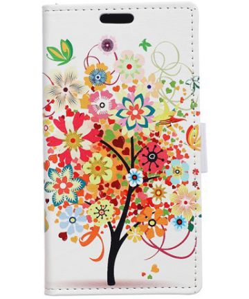 Samsung Galaxy J4 Plus Portemonnee Print Hoesje Colorful Flower Hoesjes