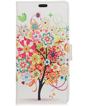 Samsung Galaxy A7 (2018) Portemonnee Print Hoesje Flower Tree Hoesjes