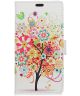 Samsung Galaxy A7 (2018) Portemonnee Print Hoesje Flower Tree