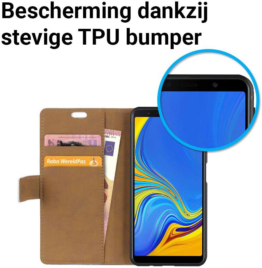 Samsung Galaxy A7 (2018) Portemonnee Print Hoesje Flower Tree afbeelding 8