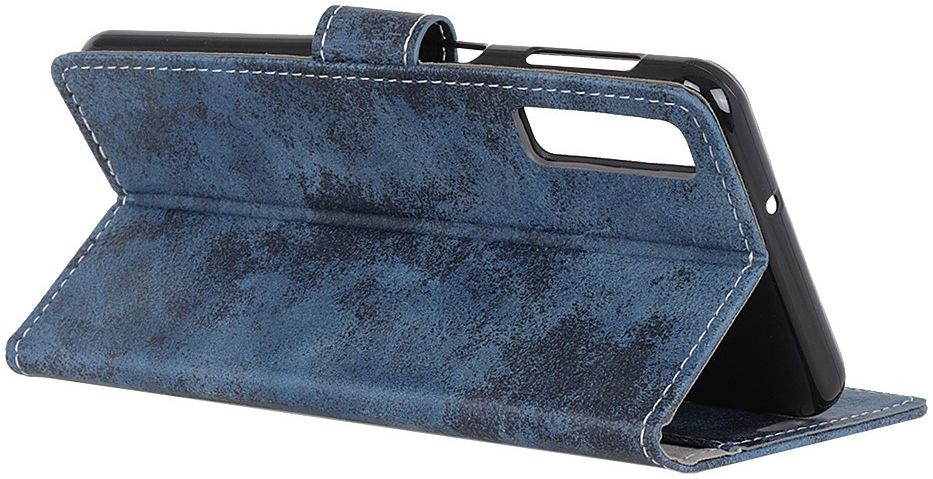 Samsung Galaxy A7 (2018) Retro Portemonnee Hoesje Blauw afbeelding 11