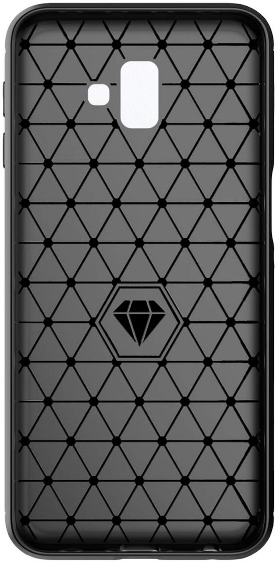 Samsung Galaxy J6 Plus Geborsteld TPU Hoesje Rood afbeelding 4