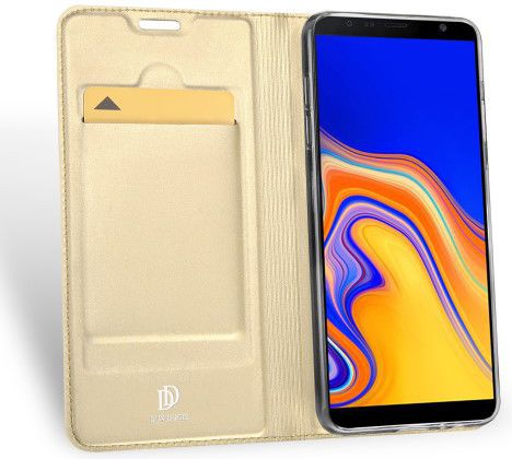 Samsung Galaxy J4 Plus (2018) Dux Ducis Portemonnee Hoesje Goud afbeelding 2