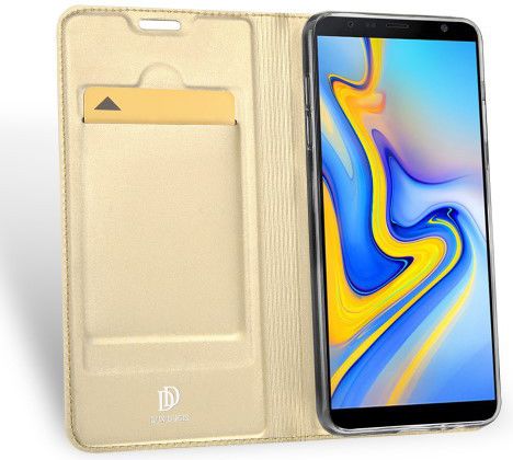Samsung Galaxy J6 Plus (2018) Dux Ducis Portemonnee Hoesje Goud afbeelding 2