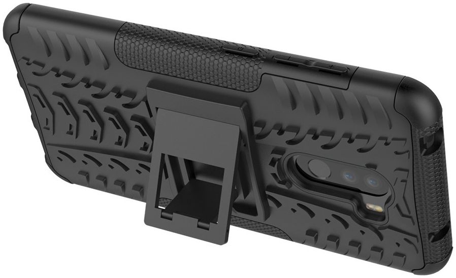 Xiaomi Pocophone F1 Robuust Hybride Hoesje Zwart afbeelding 5
