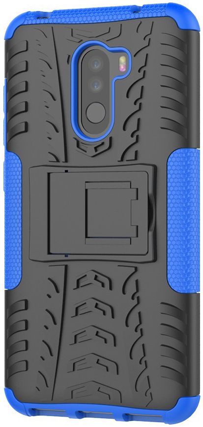 Xiaomi Pocophone F1 Robuust Hybride Hoesje Blauw afbeelding 7
