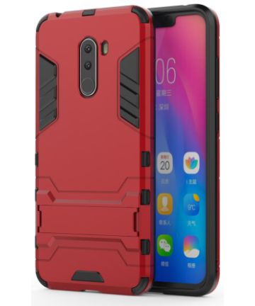 Xiaomi Pocophone F1 Hybrid Kickstand Hoesje Rood Hoesjes