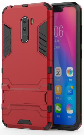 Xiaomi Pocophone F1 Hybrid Kickstand Hoesje Rood afbeelding 1