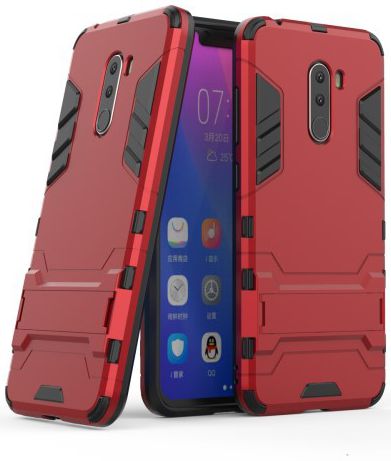 Xiaomi Pocophone F1 Hybrid Kickstand Hoesje Rood afbeelding 5