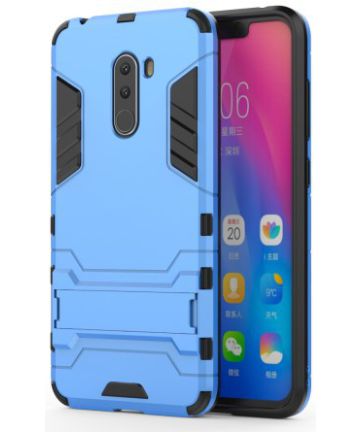 Xiaomi Pocophone F1 Hybrid Kickstand Hoesje Blauw Hoesjes