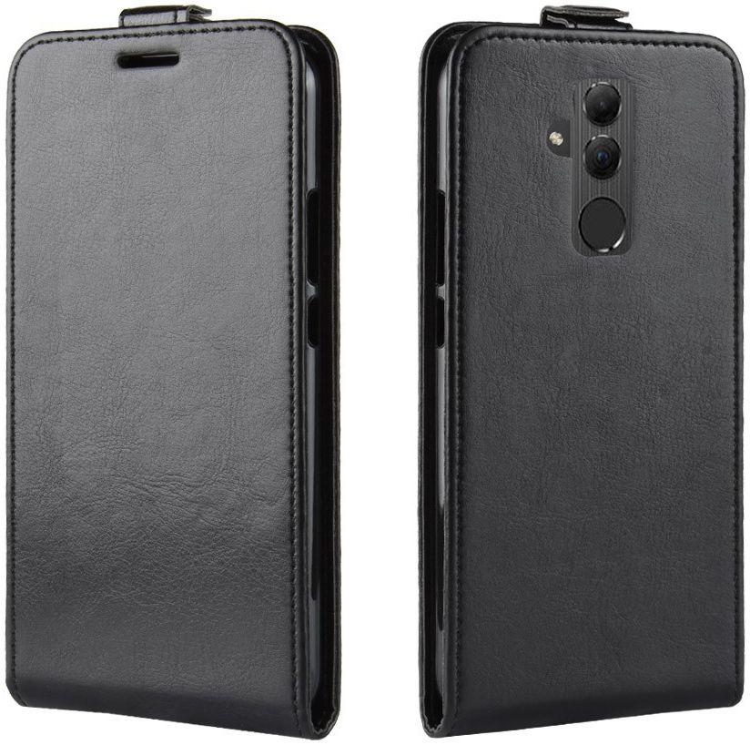 Huawei Mate 20 Lite Verticaal Flip Hoesje Zwart afbeelding 3