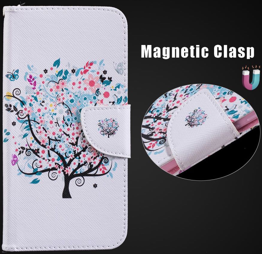 Huawei Mate 20 Lite Portemonnee Hoesje met Flower Tree Print afbeelding 13