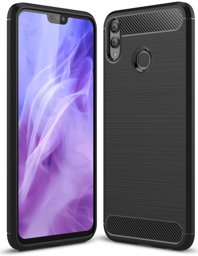 Honor 8X Geborsteld TPU Hoesje Zwart afbeelding 1