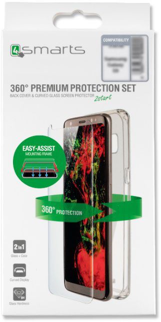 4smarts Tempered Glass Easy Apply + TPU Hoesje Samsung Galaxy S9 Plus afbeelding 1