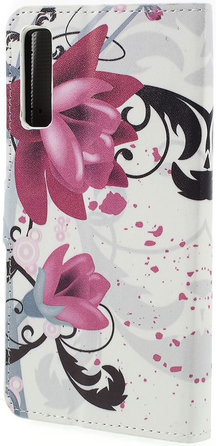 Samsung Galaxy A7 2018 Portemonnee Hoesje met Bloem Print afbeelding 8