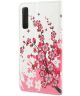 Samsung Galaxy A7 2018 Portemonnee Hoesje met Blossom Print