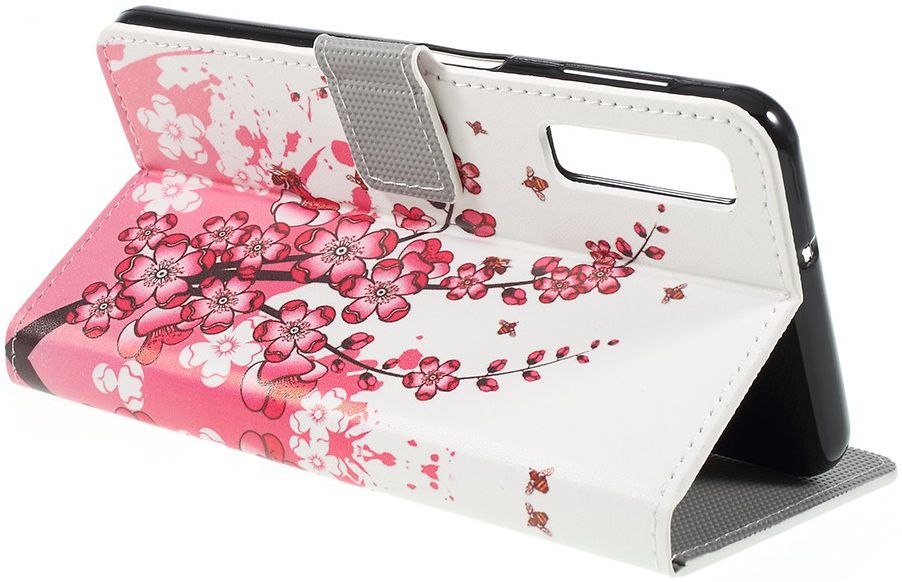 Samsung Galaxy A7 2018 Portemonnee Hoesje met Blossom Print afbeelding 7