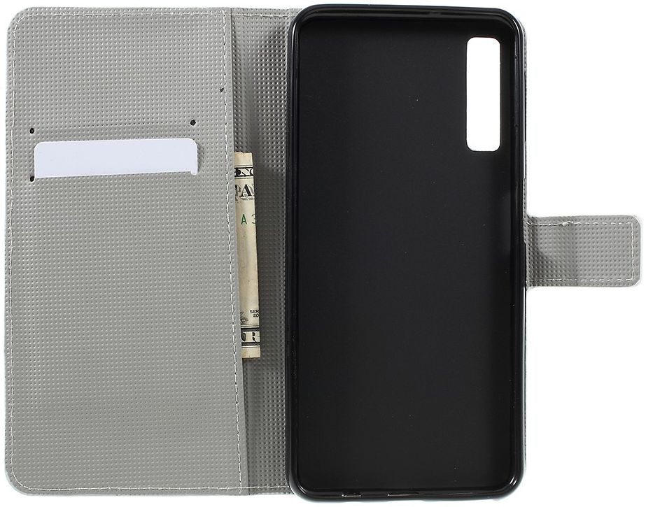 Samsung Galaxy A7 2018 Portemonnee Hoesje met Vlinder Print afbeelding 8