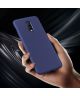 OnePlus 6T Twill Slim Texture Back Cover Blauw