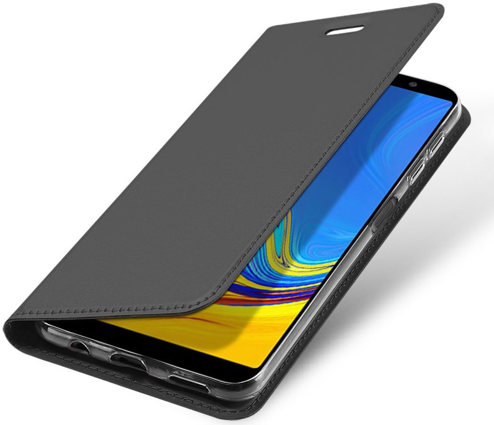 Dux Ducis Premium Book Case Samsung Galaxy A7 2018 Hoesje Grijs afbeelding 1