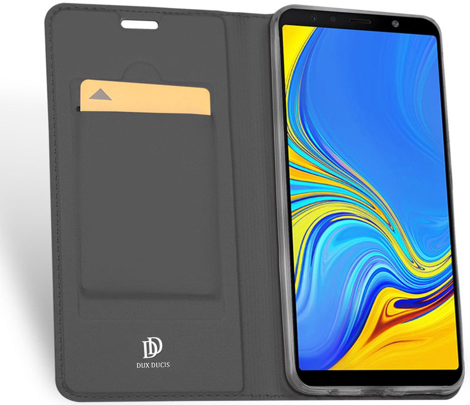 Dux Ducis Premium Book Case Samsung Galaxy A7 2018 Hoesje Grijs afbeelding 2