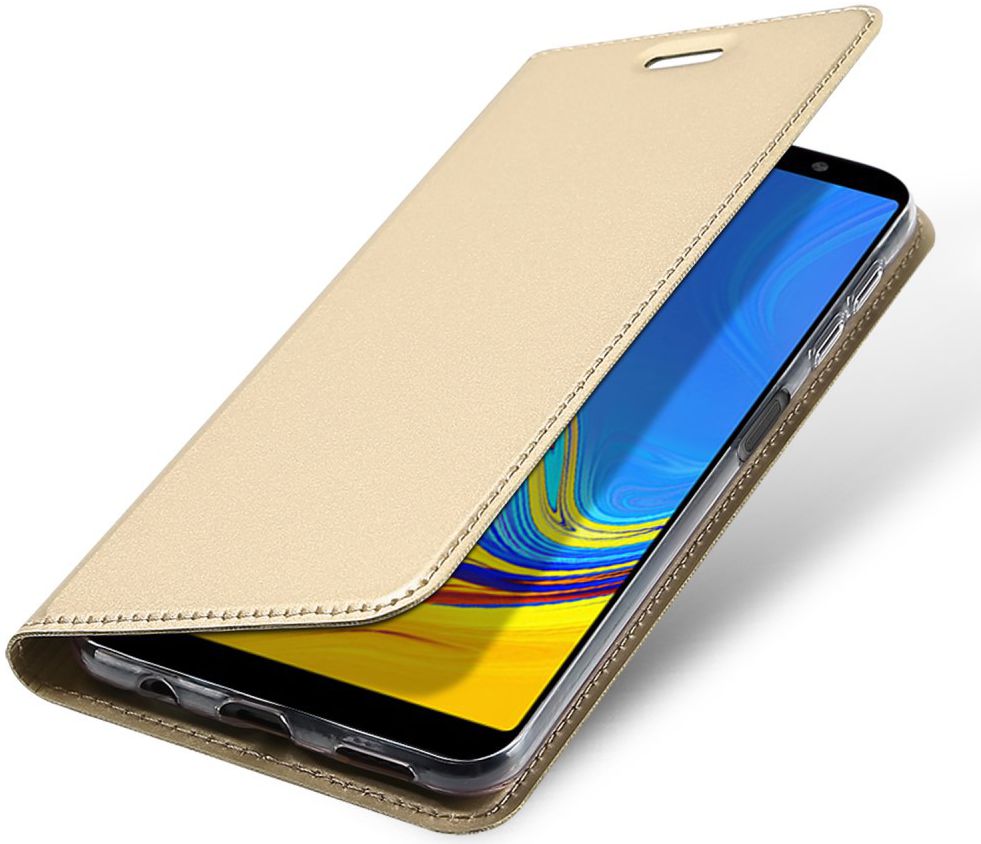 Dux Ducis Premium Book Case Samsung Galaxy A7 2018 Hoesje Goud afbeelding 1