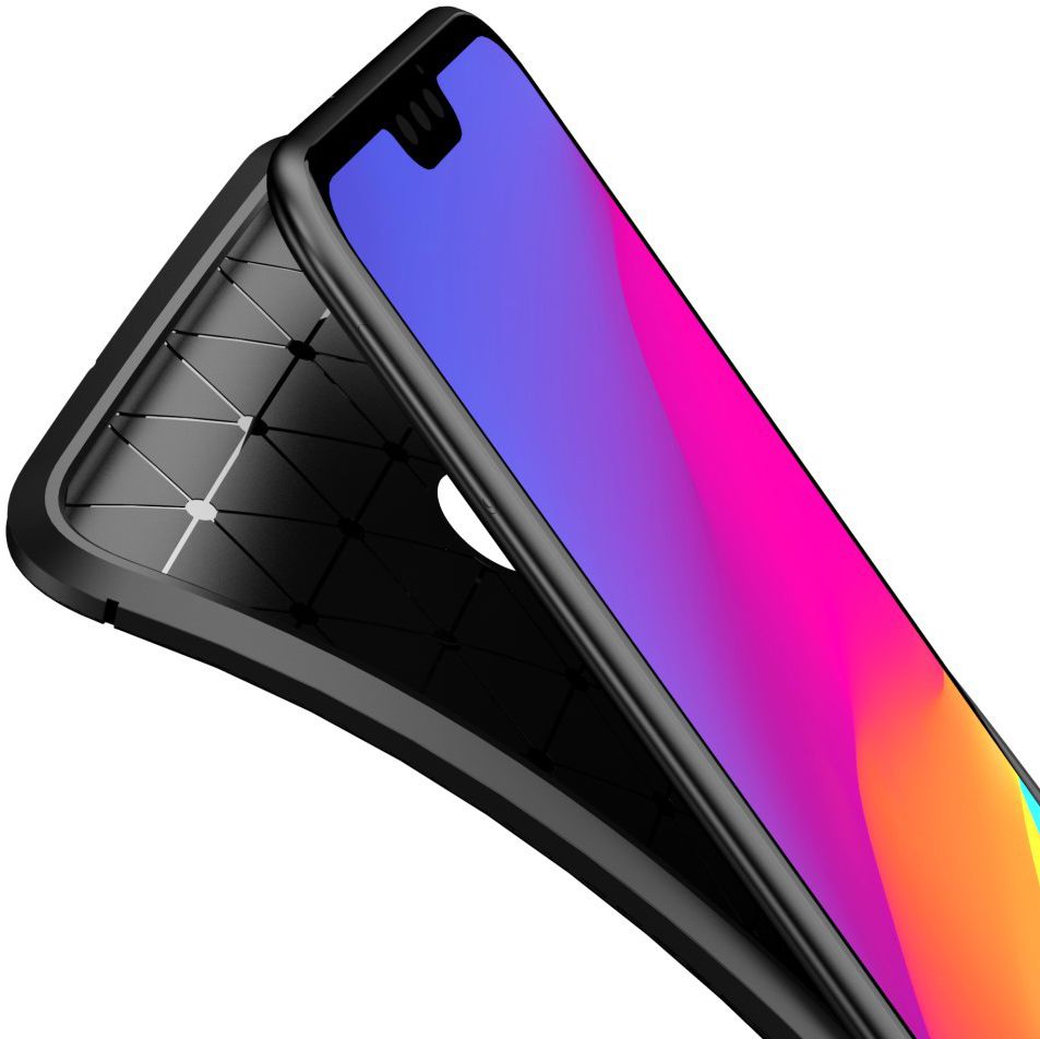Honor 8X Siliconen Carbon Hoesje Zwart afbeelding 13