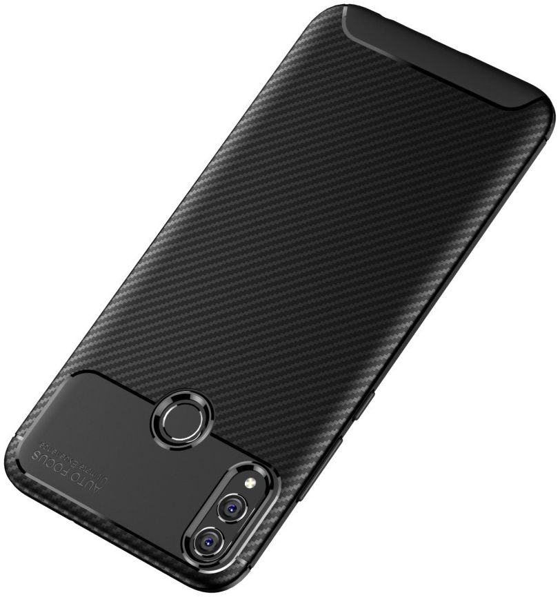 Honor 8X Siliconen Carbon Hoesje Zwart afbeelding 9
