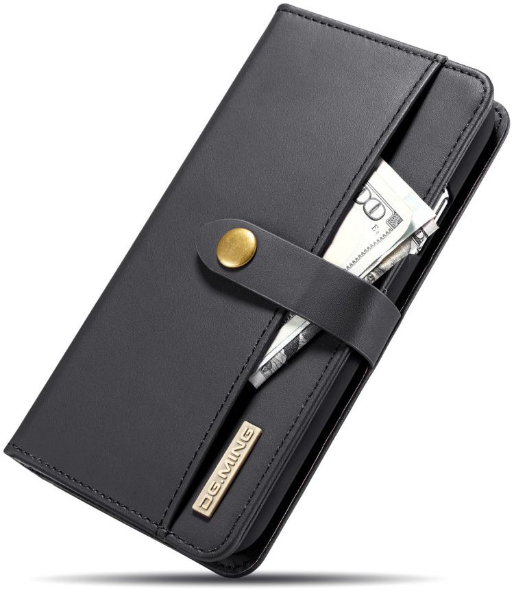 Apple iPhone XR Leren 2-in-1 Bookcase en Back Cover Hoesje Zwart afbeelding 15