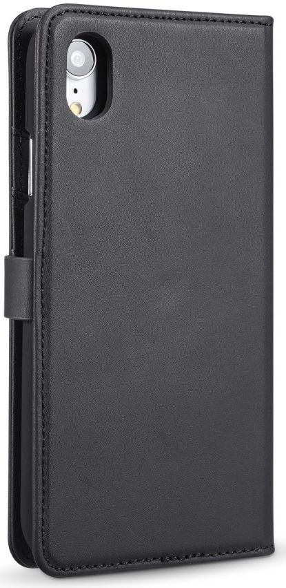 Apple iPhone XR Leren 2-in-1 Bookcase en Back Cover Hoesje Zwart afbeelding 8