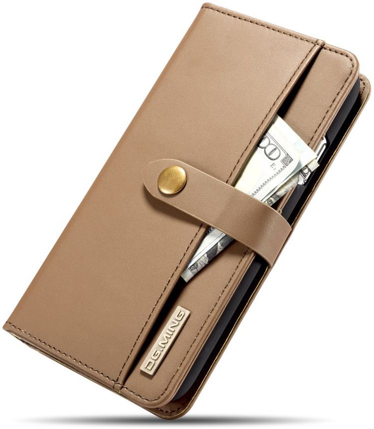 Apple iPhone XR Leren 2-in-1 Bookcase en Back Cover Hoesje Bruin afbeelding 15